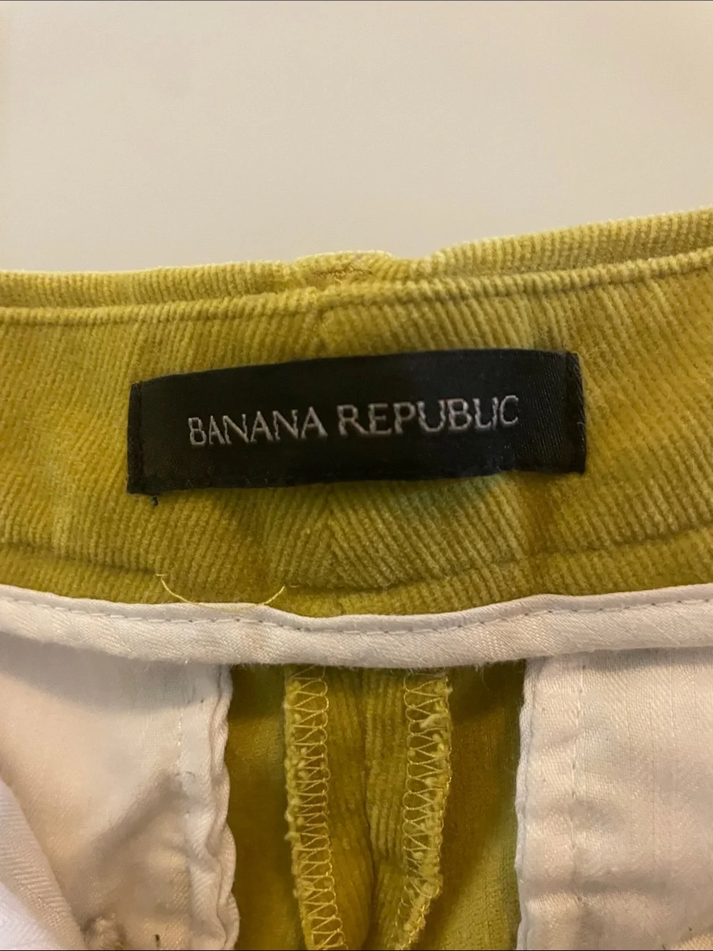 Banana Republic Mustard Green Corduroy Pants